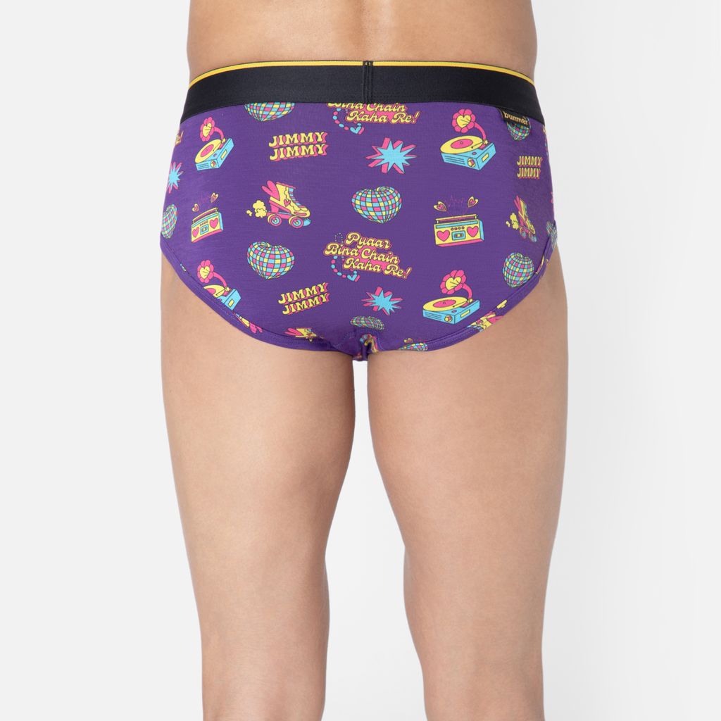 Bummer Men's Printed Micro Modal Briefs Underwear | Ultra Soft & Breathable - Stereo Hearts