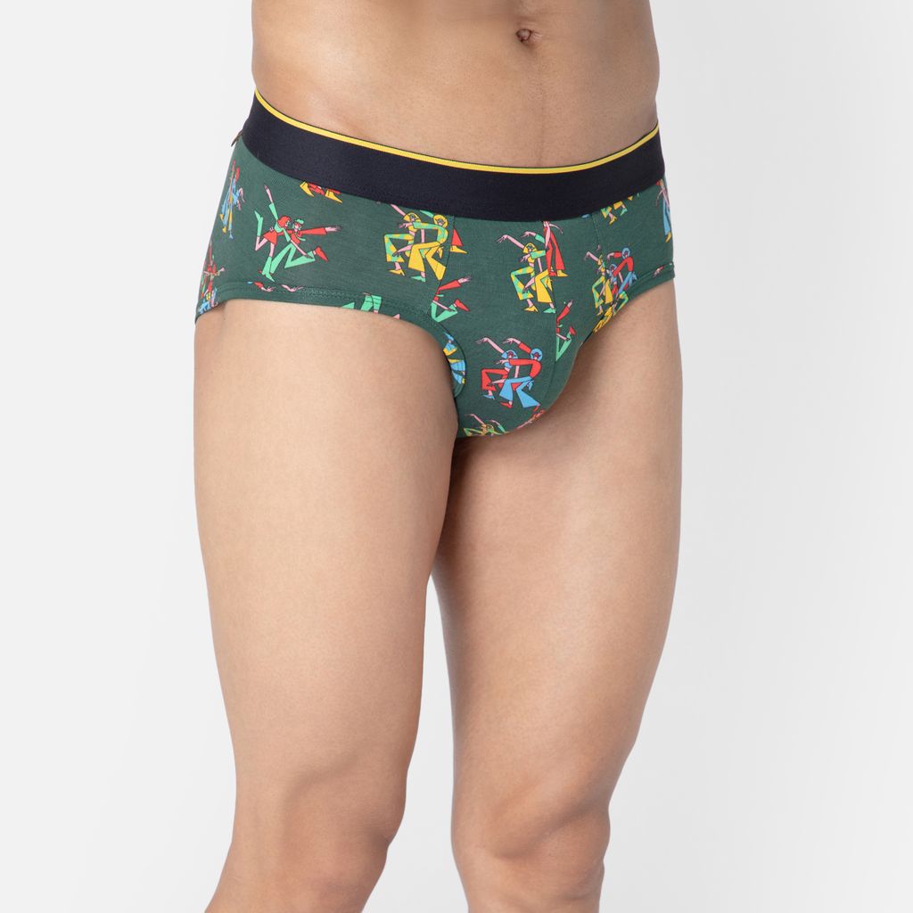 Bummer Men's Printed Micro Modal Briefs Underwear | Ultra Soft & Breathable - Disco82