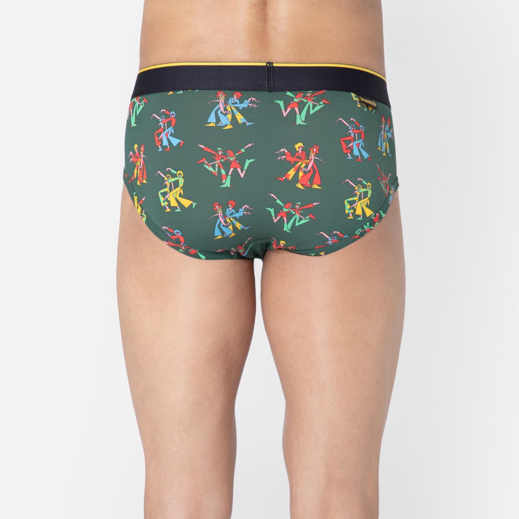 Bummer Men's Printed Micro Modal Briefs Underwear | Ultra Soft & Breathable - Disco82