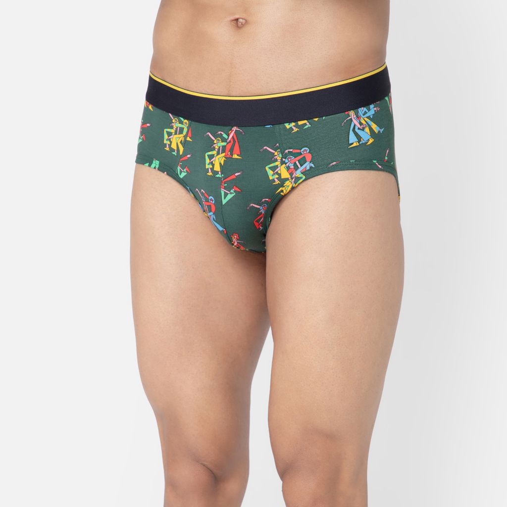 Bummer Men's Printed Micro Modal Briefs Underwear | Ultra Soft & Breathable - Disco82