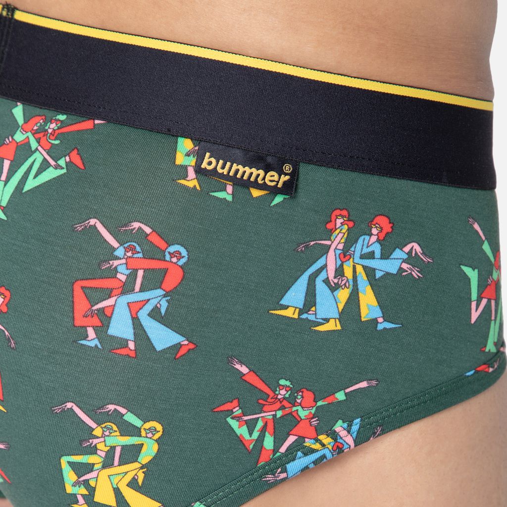 Bummer Men's Printed Micro Modal Briefs Underwear | Ultra Soft & Breathable - Disco82