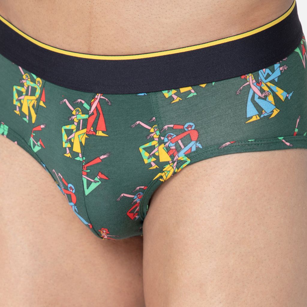 Bummer Men's Printed Micro Modal Briefs Underwear | Ultra Soft & Breathable - Disco82