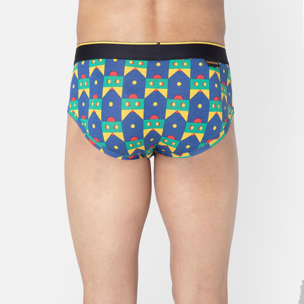 Bummer Men's Printed Micro Modal Briefs Underwear | Ultra Soft & Breathable - Lazy Luna