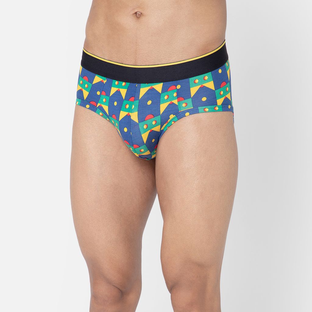 Bummer Men's Printed Micro Modal Briefs Underwear | Ultra Soft & Breathable - Lazy Luna