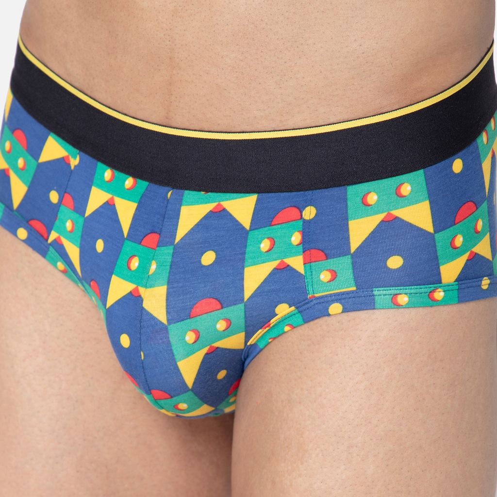 Bummer Men's Printed Micro Modal Briefs Underwear | Ultra Soft & Breathable - Lazy Luna