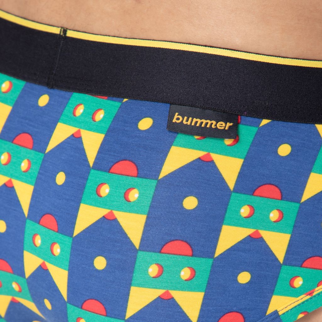 Bummer Men's Printed Micro Modal Briefs Underwear | Ultra Soft & Breathable - Lazy Luna