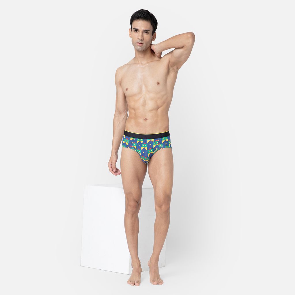 Bummer Men's Printed Micro Modal Briefs Underwear | Ultra Soft & Breathable - Lazy Luna