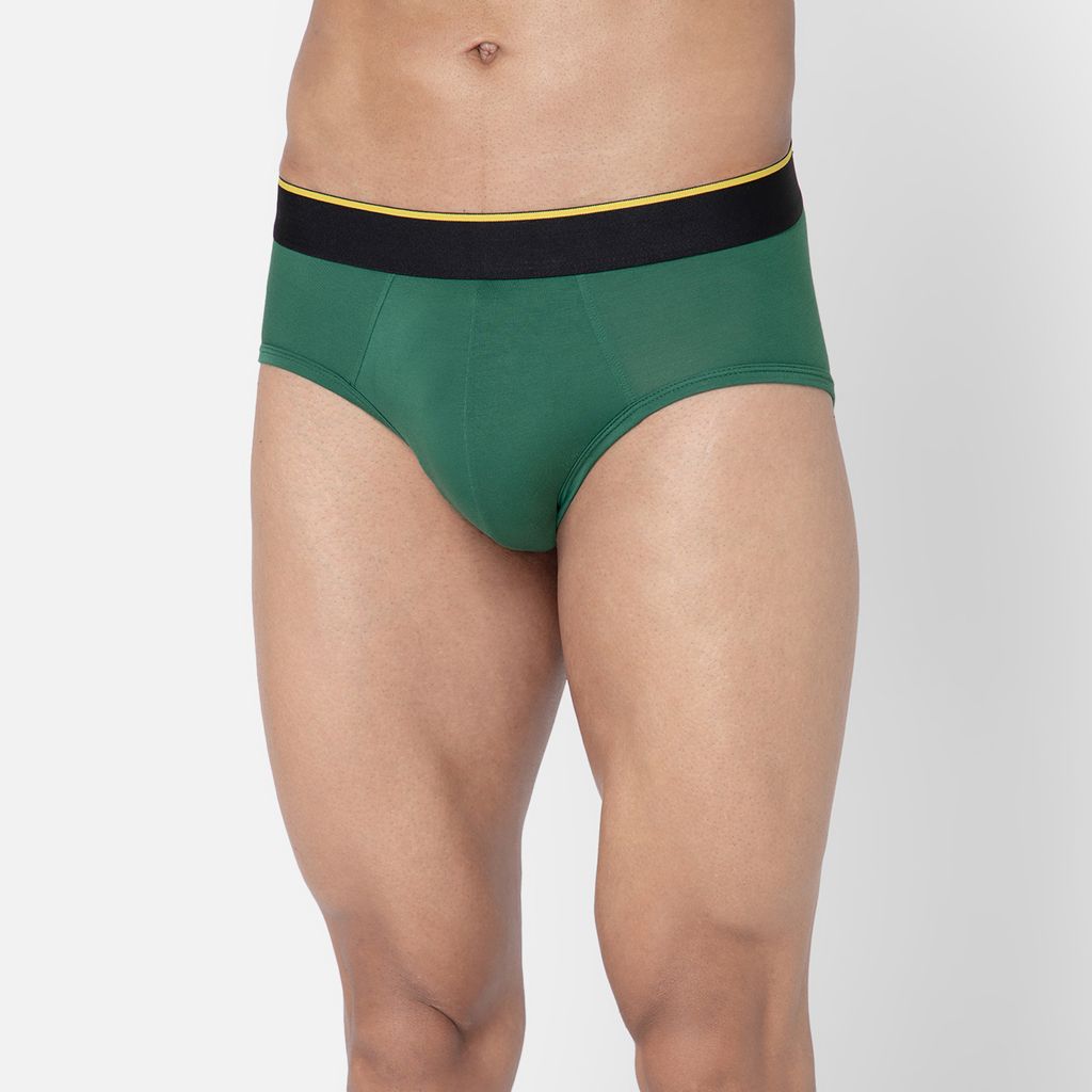 Bummer Men's Solid Micro Modal Briefs Underwear | Ultra Soft & Breathable - Palms