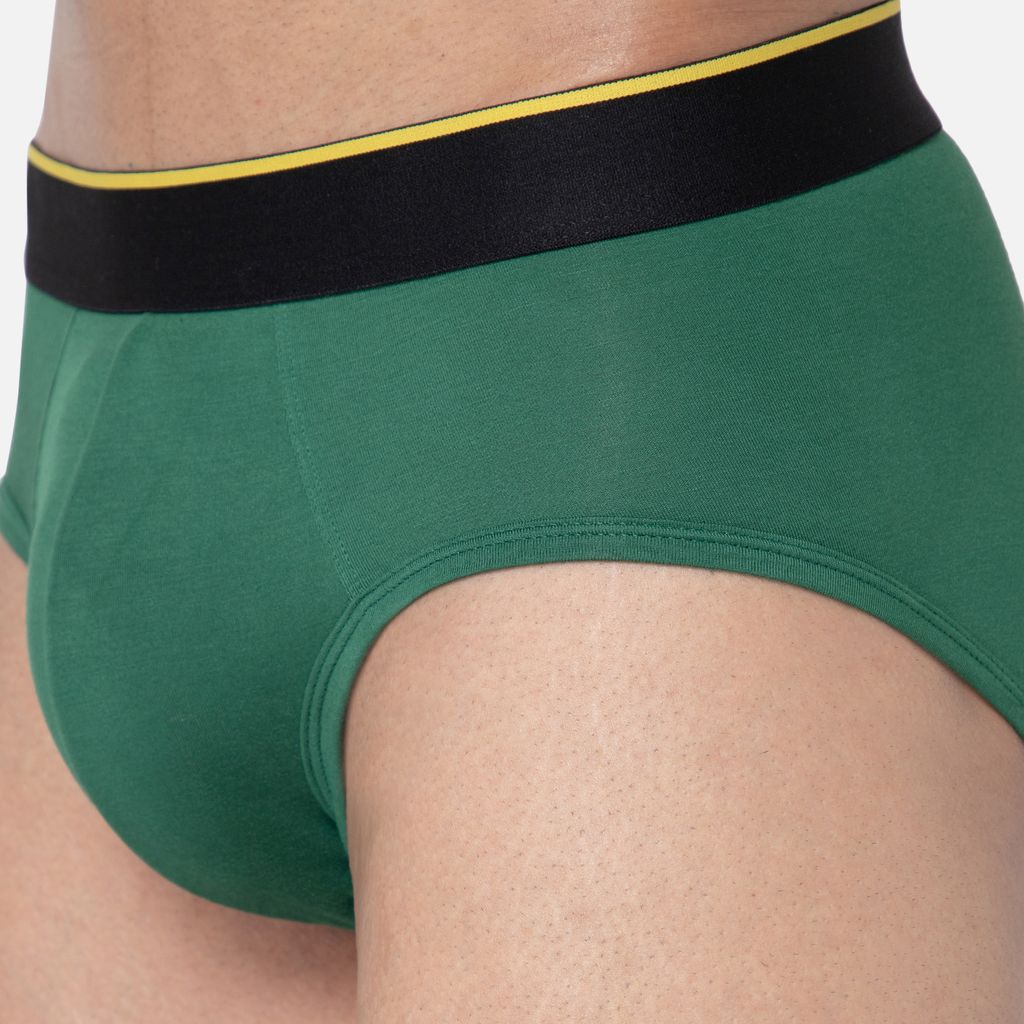 Bummer Men's Solid Micro Modal Briefs Underwear | Ultra Soft & Breathable - Palms