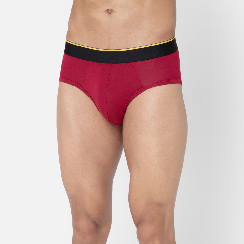 Bummer Men's Solid Micro Modal Briefs Underwear | Ultra Soft & Breathable - Gelada