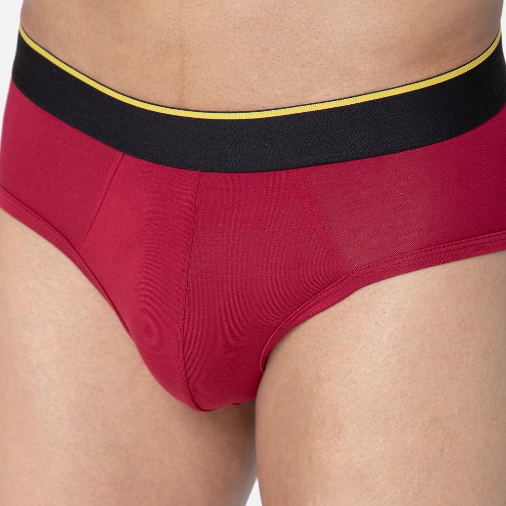 Bummer Men's Solid Micro Modal Briefs Underwear | Ultra Soft & Breathable - Gelada