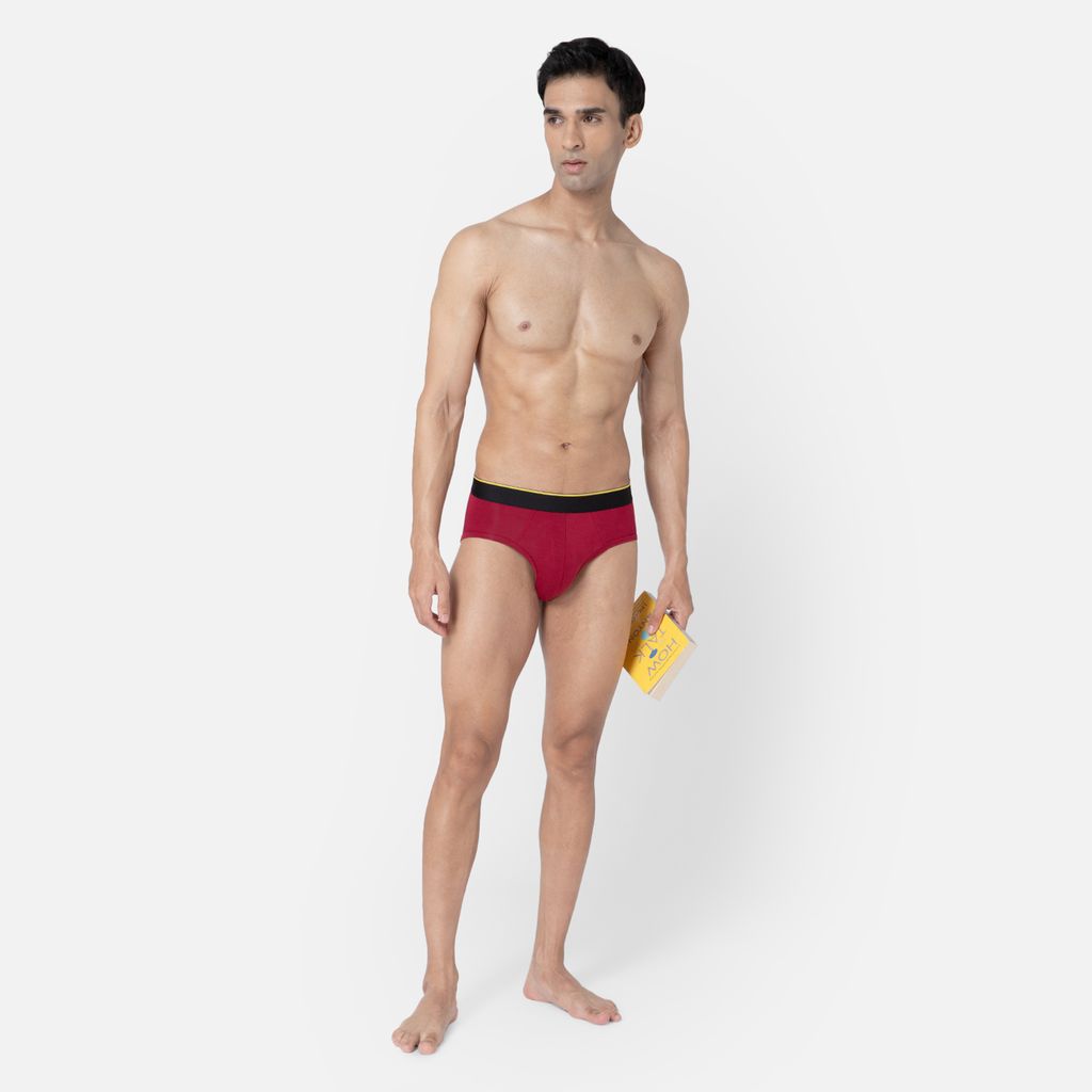 Bummer Men's Solid Micro Modal Briefs Underwear | Ultra Soft & Breathable - Gelada