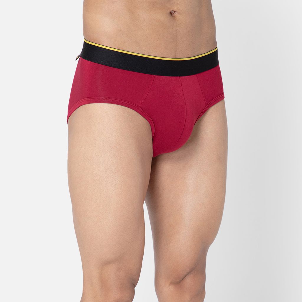 Bummer Men's Solid Micro Modal Briefs Underwear | Ultra Soft & Breathable - Gelada