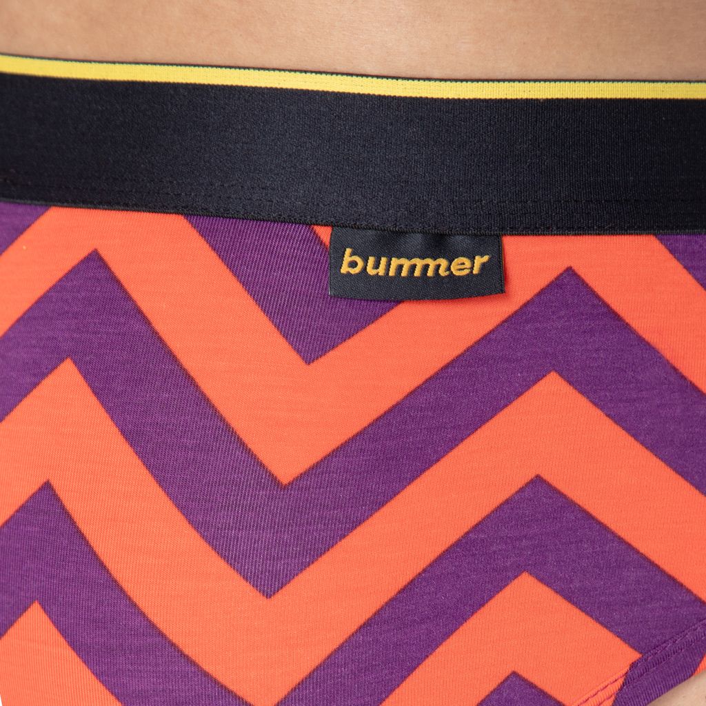 Bummer Men's Printed Micro Modal Briefs Underwear | Ultra Soft & Breathable - Chevron
