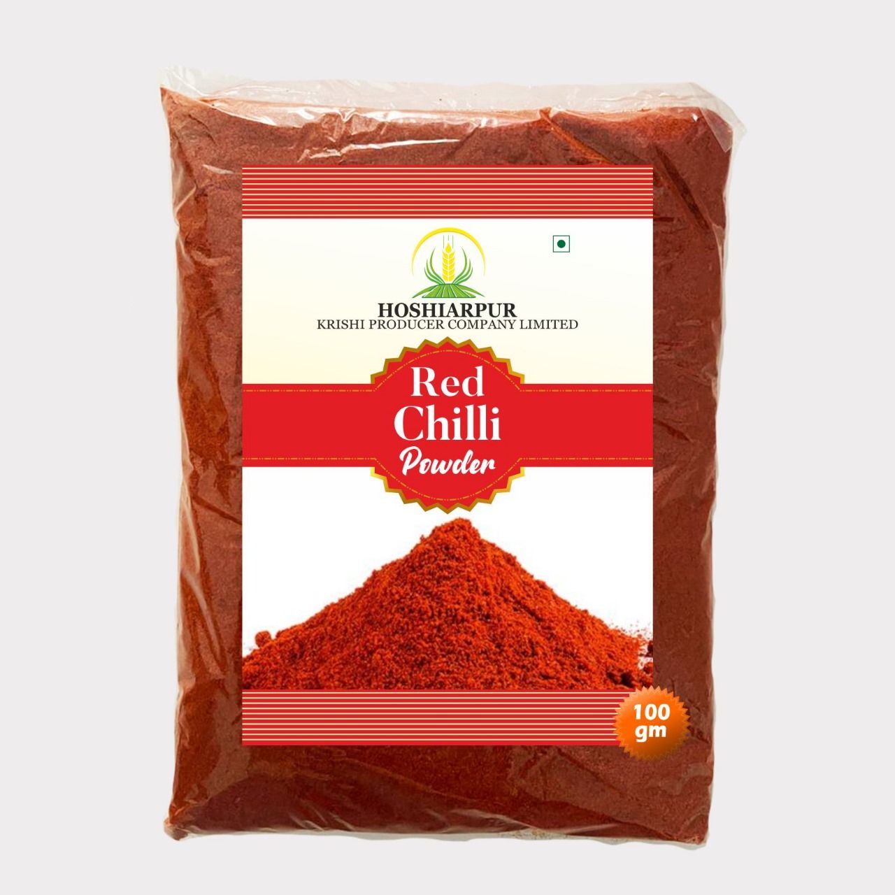 Red Chilli Powder 100gm – Hosiarpur Krishi Producer Spicy & Flavorful Chilli Powder. 
