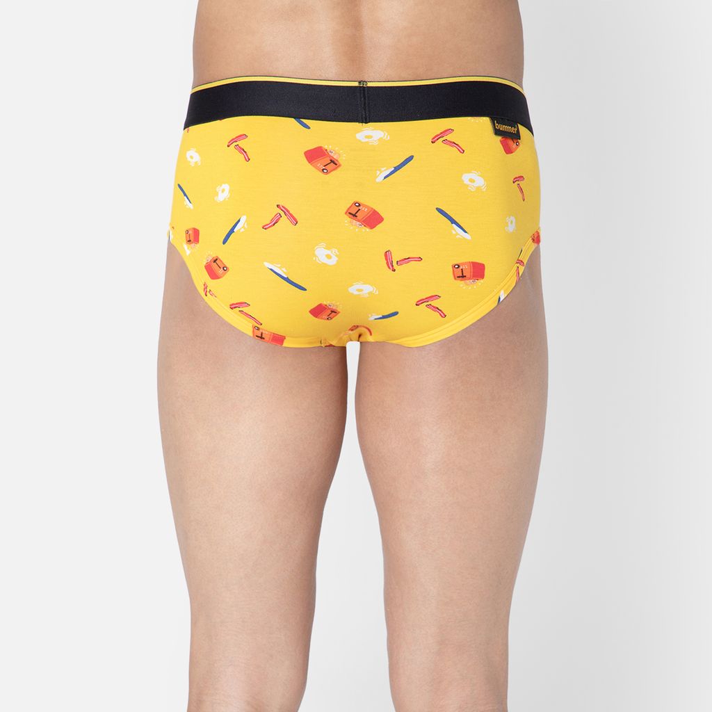 Bummer Men's Printed Micro Modal Briefs Underwear | Ultra Soft & Breathable - Brekkie