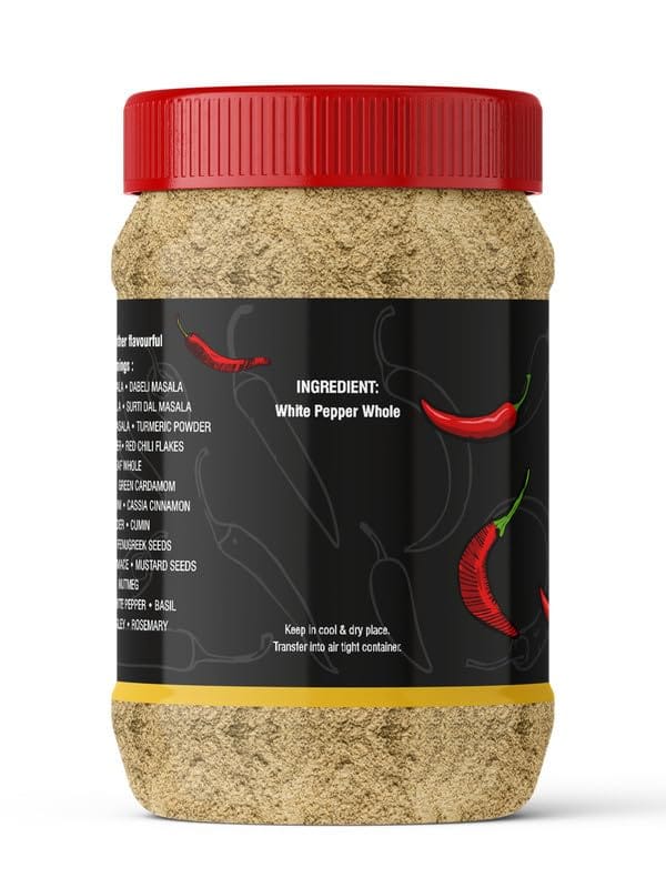 Pari White Pepper Powder | Safed Mirch Powder | Use in Casseroles, Pies, Mayonnaise, Cream-based soups and White sauces | (Pack of 1 x 2000g)