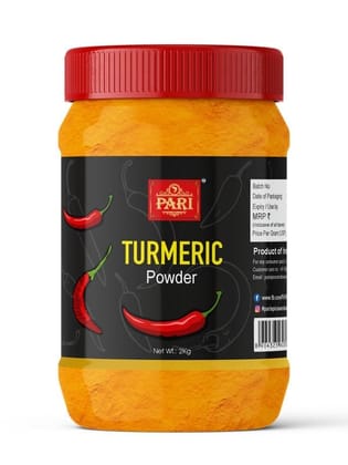 Pari Turmeric Powder, Highly Aromatic Turmeric, No Artificial Colour & Flavour, Minimum 2%-2.5% Curcumin | (Pack of 1 x 2000g)