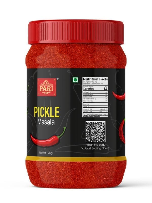 Pari Aachar Masala | Pickle Masala | No Preservative & Colour | Authentic, Aromatic, Flavourful Spice Mix |Pure & Hygiene | 100% Fresh and Natural | Easy to Cook | (Pack of 1 x 2000g)