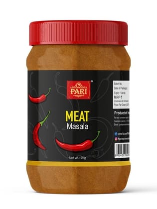 Pari Meat Masala Powder | Mutton Masala | Blended Cooking Supplies | Pure & Hygiene | 100% Fresh and Natural | (Pack of 1 x 2000g) Pari Meat Masala Powder | Mutton Masala | Blended Cooking Supplies | Pure & Hygiene | 100% Fresh and Natural | (Pack of 1 x 2000g)