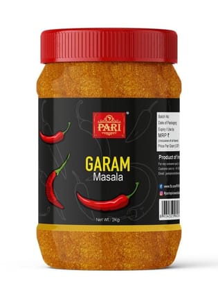 Pari Garam Masala | Garam Masala | Indian Spices & Masalas | Dry Powder | Spicy Powder | Clove, Coriander, Black Pepper, Black Cardamom | (Pack of 1 x 2000g)