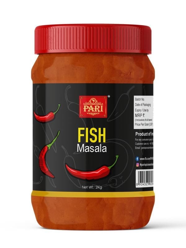 Pari Healthy Tasty Fish Masala Powder 100% Natural | Curry Powder | Easy to Cook | 100% Fresh and Natural | (Pack of 1 x 2000g)