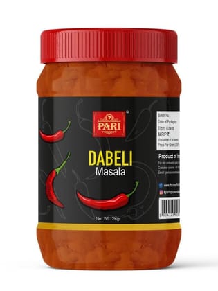 Pari Dabeli Masala | Tasty,Delicious,Flavorful Dabeli | for Healthy Cooking | Ready to Cook | All Seasonings Spices | Pure & Hygiene | Spice Mix | 100% Fresh and Natural | (Pack of 1 x 2000g)
