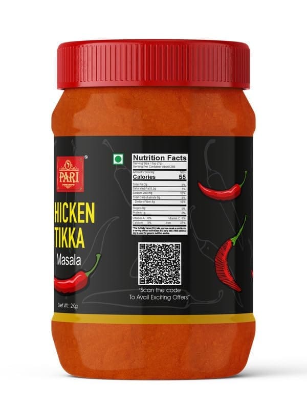 Pari Chicken Tikka Masala | Rich, Spicy & Tangy Tasty | Made with Authentic Spices | No Preservative | No Colour | Indian Spices | (Pack of 1 x 2000g)