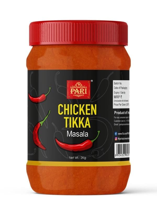 Pari Chicken Tikka Masala | Rich, Spicy & Tangy Tasty | Made with Authentic Spices | No Preservative | No Colour | Indian Spices | (Pack of 1 x 2000g)
