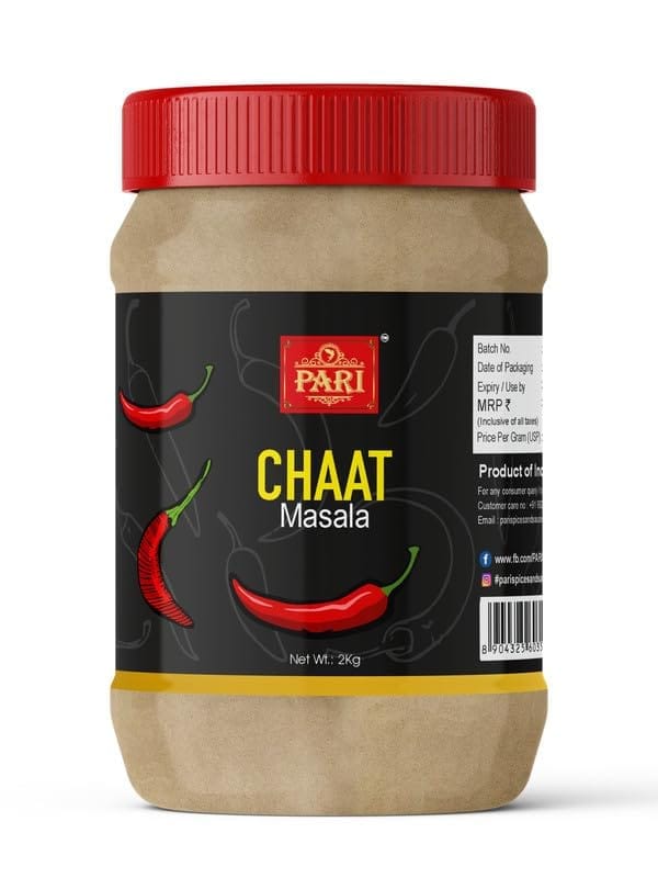 Pari Chaat Masala Powder | Aromatic Spice for Flavorful Indian Cooking | No Artificial Flavor Added | (Pack of 1 x 2000g)