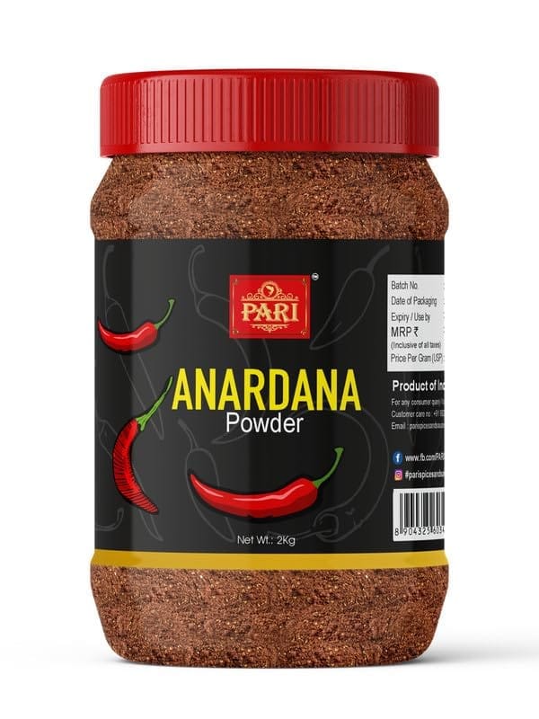 Pari Pure Anardana Powder | Dried Pomegranate Seed Powder | Peesa Anardana | (Pack of 1 x 2000g)