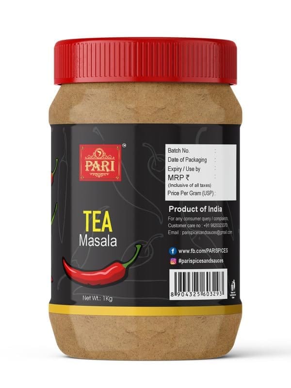 Pari Chai Masala Powder (Tea Masala) Full of Aroma and great taste | Masala Chai | Refreshing Spiced Tea Powder | (Pack of 1 x 1000g)