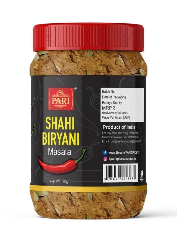Pari Shahi Biryani Masala - Authentic taste, Aromatic, Coarsely Blend, No Added Colors, No Preservatives and No MSG | (Pack of 1 x 1000g)