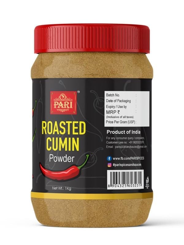 Pari Roasted Cumin Seeds Powder/Bhuna Jeera Powder | ???? ??? ???? ????? | Indian Spice Masala | Zero Additives And Preservatives | 100% pure & natural | Easy to Cook | (Pack of 1 x 1000g)