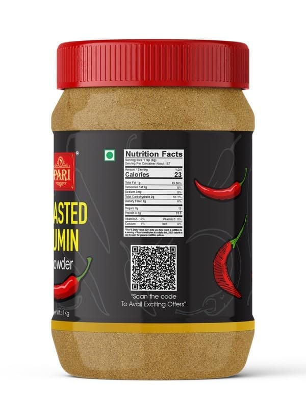 Pari Roasted Cumin Seeds Powder/Bhuna Jeera Powder | ???? ??? ???? ????? | Indian Spice Masala | Zero Additives And Preservatives | 100% pure & natural | Easy to Cook | (Pack of 1 x 1000g)