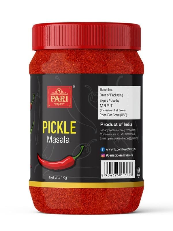 Pari Aachar Masala | Pickle Masala | No Preservative & Colour | Authentic, Aromatic, Flavourful Spice Mix |Pure & Hygiene | 100% Fresh and Natural | Easy to Cook | (Pack of 1 x 1000g)