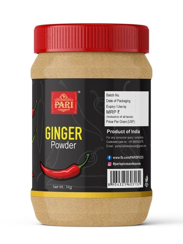 Pari Dry Ginger Powder,Adrak Powder,Allam Powder |Sukha Adrak(Sonth) Powder | Ground Ginger Powder | Saunth | (Pack of 1 x 1000g)
