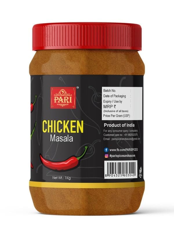 Pari Chicken Masala | Made with Authentic Spices | No Preservative | No Colour | Indian Spices | (Pack of 1 x 1000g)