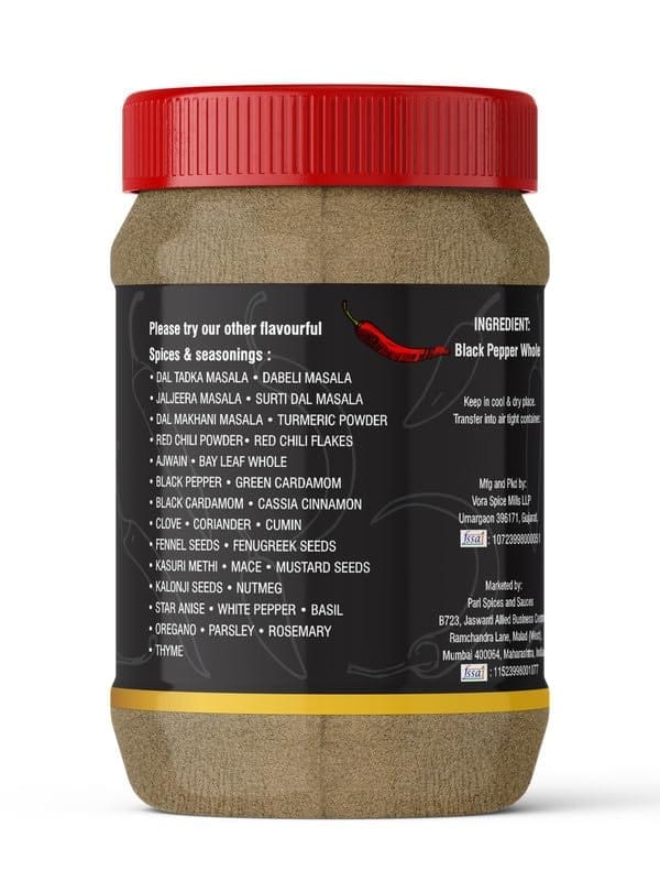 Pari Black Pepper Powder | Kali Mirch Powder | Gol Mirch Powder | Handpicked and Clean | Indian Spices | Chemical and Pesticides Free | Naturally Processed | (Pack of 1 x 1000g)