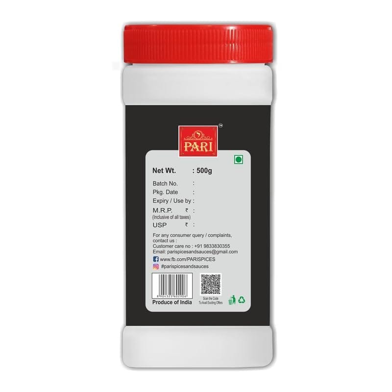 Pari Turmeric Powder, Highly Aromatic Turmeric, No Artificial Colour & Flavour, Minimum 2%-2.5% Curcumin, Packed Hyginically, Strong Aroma, Country Of Origin - India | 100% pure & natural | Easy to Cook | (Pack of 1 x 500g Jar)