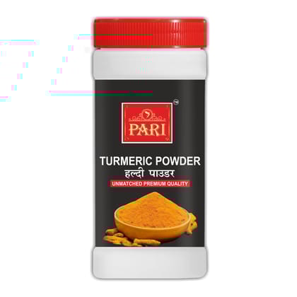 Pari Turmeric Powder, Highly Aromatic Turmeric, No Artificial Colour & Flavour, Minimum 2%-2.5% Curcumin, Packed Hyginically, Strong Aroma, Country Of Origin - India | 100% pure & natural | Easy to Cook | (Pack of 1 x 500g Jar)