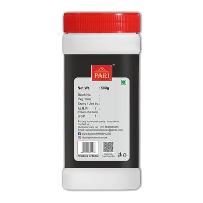 Pari Kitchen King Masala Powder | Blended Spice Mix | for Healthy Delicious & Flavourful Cooking | Easy to Cook | Powder Hygienically Packed | No Preservatives | Indian Spice | Pure & Hygiene | 100% Fresh and Natural | (Pack of 1 x 500g Jar)