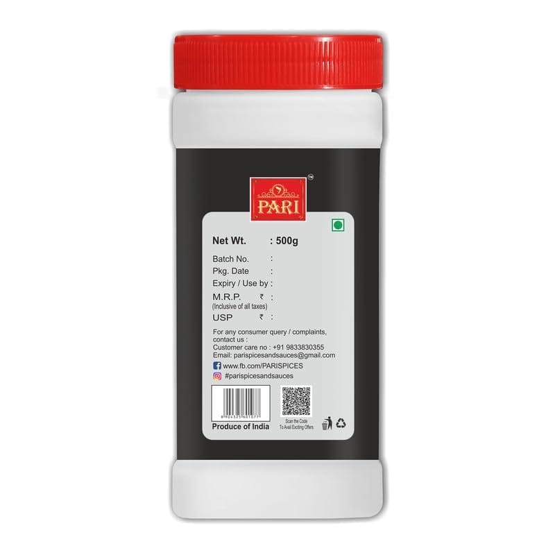 Pari Shahi Biryani Masala - Authentic taste, Aromatic, Coarsely Blend, No Added Colors, No Preservatives and No MSG | For Healthy Delicious & Flavourful Cooking/Hygienically Packed | 100% pure & natural | Easy to Cook | (Pack of 1 x 500g Jar)