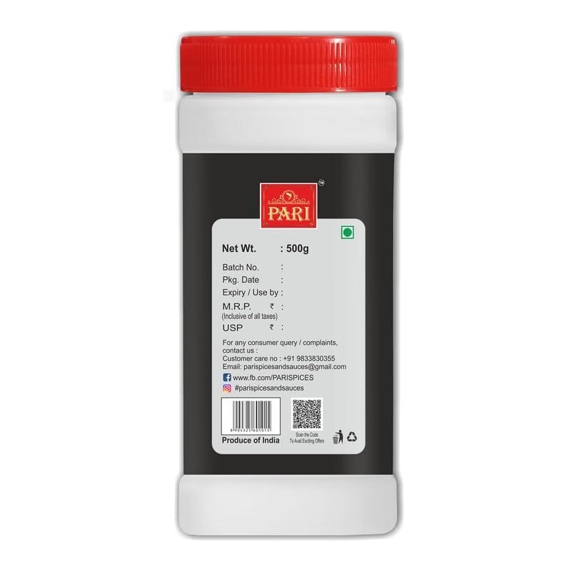 Pari Chai Masala Powder (Tea Masala) Full of Aroma and great taste | 100% Natural Spices | Rich Taste & Aroma | Strong Tea | Masala Chai | Premium and Refreshing Spiced Tea Powder | (Pack of 1 x 500g Jar)