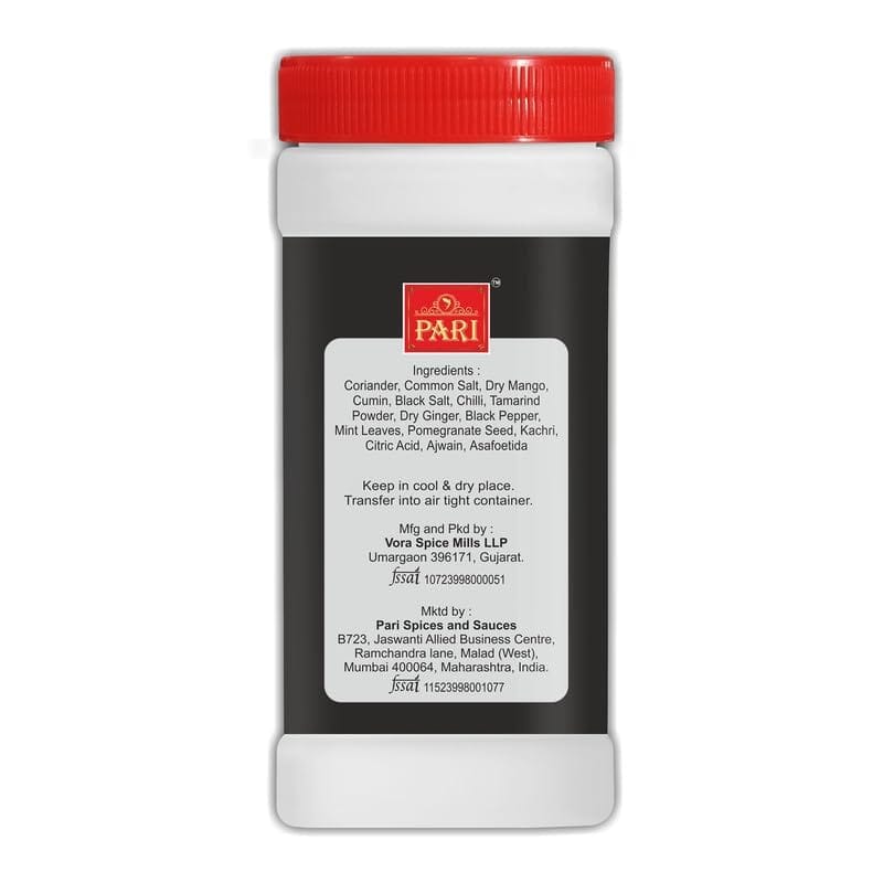Pari Chaat Masala Powder | Aromatic Spice for Flavorful Indian Cooking | No Artificial Flavor Added | (Pack of 1 x 500g Jar)