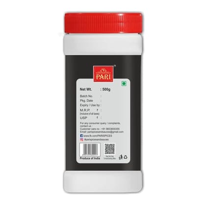 Pari Chaat Masala Powder | Aromatic Spice for Flavorful Indian Cooking | No Artificial Flavor Added | (Pack of 1 x 500g Jar)