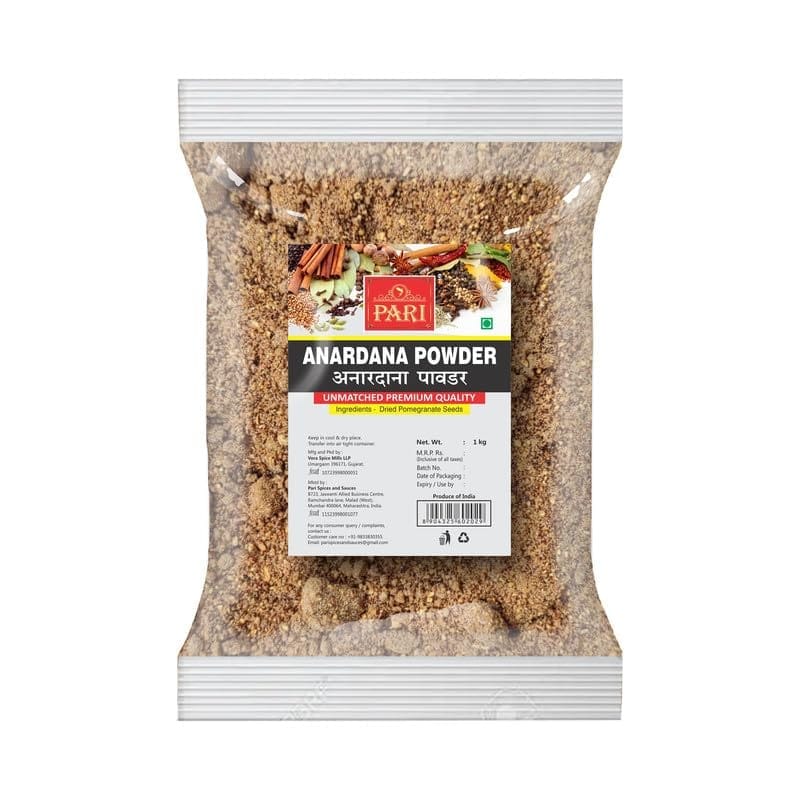 Pari Pure Anardana Powder | Dried Pomegranate Seed Powder | Peesa Anardana | Pack of 1
