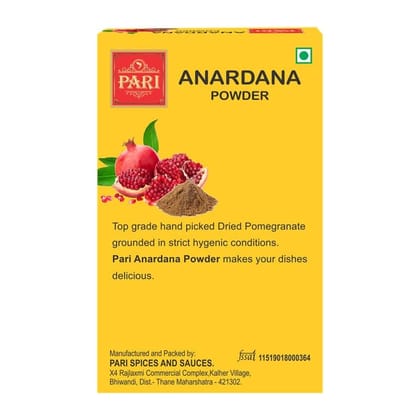 Pari Pure Fresh Anardana Powder - Rich in Flavor Aroma Natural Organic Dried Pomegranate Seed Powder Perfect for Preparing Snacks Dishes Available in 50 gm