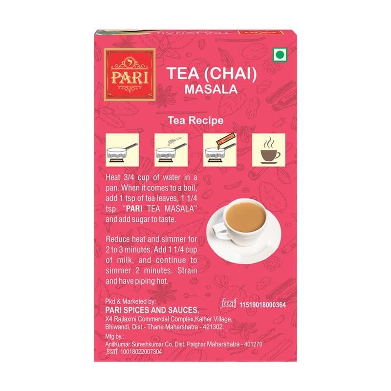 Pari Brand Chai Masala Aromatic Tea Masala Powder with 100% Natural Ingredients, 50g (Pack of 1)