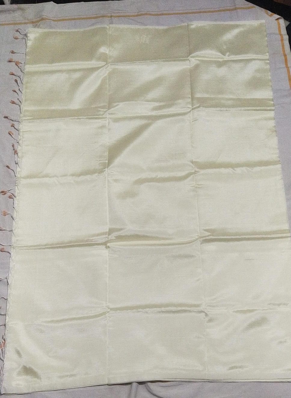 Soft And Silky Cream Color Mangalarigi Silk Saree With Zari Border